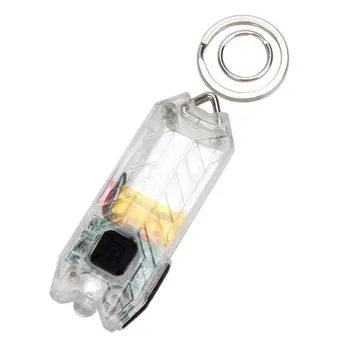 Mini LED-es Kulcstartó Lámpa Elektromos kézilámpa, Hordozható USB Töltő Újratölthető 45LM 2 Mód Cső Kemping Este Olvasás, Kerékpározás