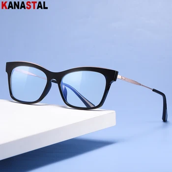 Női Kék Fény Blokkoló Szemüveg Trendi TR90 Fém Lepke Számítógépes Szemüveg Keret Hölgyek Anti Ray Kapható Szemüvegek