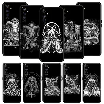 Pentagram Démoni Sátáni A Realme GT Neo 2 3 3T Telefon Esetében A Realme 10 9 8 5G 7 6 GT2 Pro Plus 9i 8i C21 főleg C11-C25 C35 Borító
