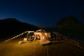 Kültéri autó sátor hordozható túlméretezett kemping ger kupola, sátor sátor integrált anti-szúnyog anti-eső fényvédő pavilon sátor