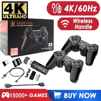 GD10 videojáték-Konzol PS1/PSP/GBA Vezeték nélküli Gamepad 4k HD TV Játék Stick 128G Beépített 40000+ Játékok, Retro Kézi Játék Pl