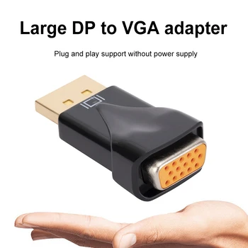 1080P DP-VGA Átalakító Adapter DisplayPort Display Port Férfi VGA Női Átalakító PC Projektor DVD, TV, Laptop, Monitor