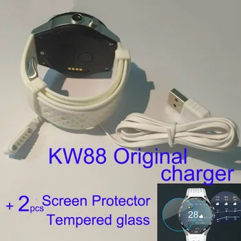 eredeti KingWear KW88 kw08 kw18 dm98 dm368 Smartwatch Okos Órát Edzett Üveg Képernyő Védő Fólia töltő kábel töltő
