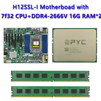 A Supermicro H12SSL-én Alaplap +AMD EPYC 75F3 2.95 GHz-32C/64T CPU Processzor 16G*2 RAM DDR4 2666Vmhz PC4-2666V Memória rev2 szerint.0